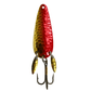 Mook fishing lure slasher in red and gold design with three hooks for effective fishing.